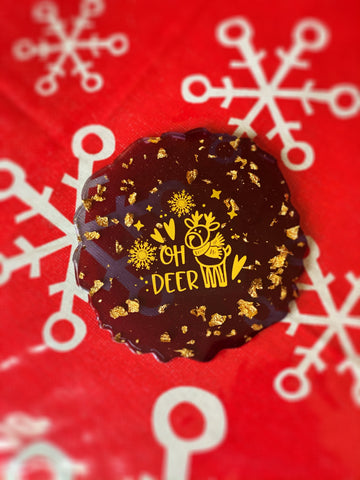 Oh Deer Christmas Coaster