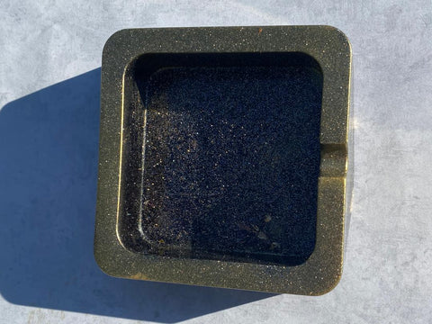 Gold and Black Glitter Ashtray